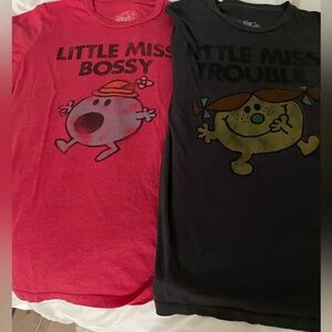 Little Miss T-Shirts (bossy and trouble 😂)